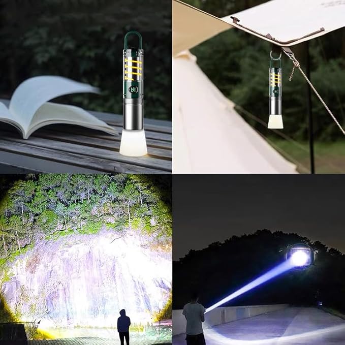 High Power Flashlights, 100000 High Lumen Rechargeable LED Flashlights, 6 Modes, Waterproof and Powerful Flashlights, Suitable for Family Camping and Hiking