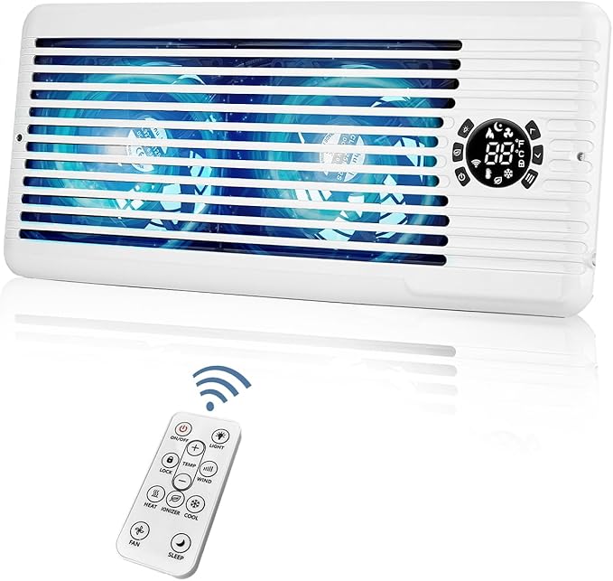 Register Booster Fan for 4" x 10" Register Holes, Smart AC Vent Booster Fans Improves Heating & Cooling with Remote and Thermostat Control,10-Speed Quiet Vents Fan for Floor Ceiling