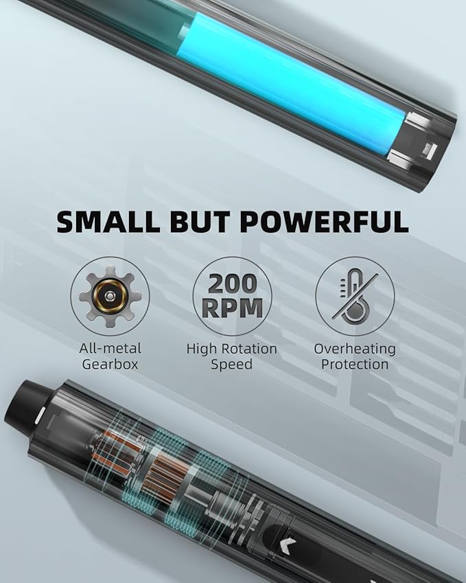 Mini Electric Screwdriver with Display, Precision Electric Screwdriver with 5 Torque Settings, 48pcs S2 Magnetic Bits, LED Light,Electric Screwdriver Cordless for Electronics Phone Camera Laptop Watch