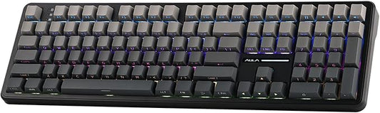 EPOMAKER Aula F108 Wireless Gaming Keyboard, Full Size Mechanical Keyboard with 4000mAh Battery, 108 Hot-Swappable and Programmable Keys, RGB Backlight, for Mac/PC/Android (Black Gradient)