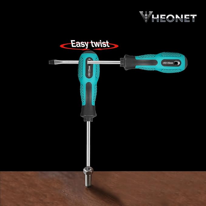 Magnetic Screwdriver Sets 6 PCS, Screwdriver Set with Bag,Flat Head Phillips Screwdriver, Non-Slip Cushion Grip for Repair Home Improvement,Green & Black