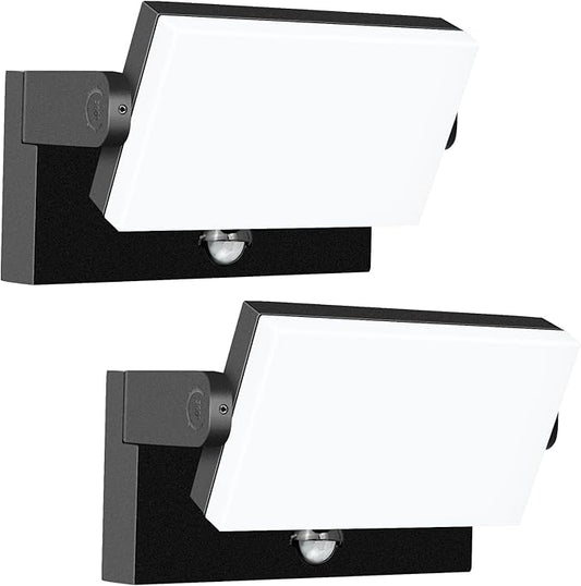 60W LED Outdoor Wall Light – 360° Rotatable, Motion Sensor & Color Temp Adjustable (3000K/4000K/6500K) Commercial Security Wall Mount for Barn, Proch,Garage & Yard