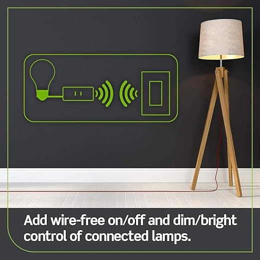 Leviton Decora Smart Dimmer Anywhere Companion, Add Wire-Free 3-Way/4-Way/5-Way On/Off/Dim/Bright Control to Decora Smart Wi-Fi 2nd Gen Dimmers, DAWDC-1RW, White