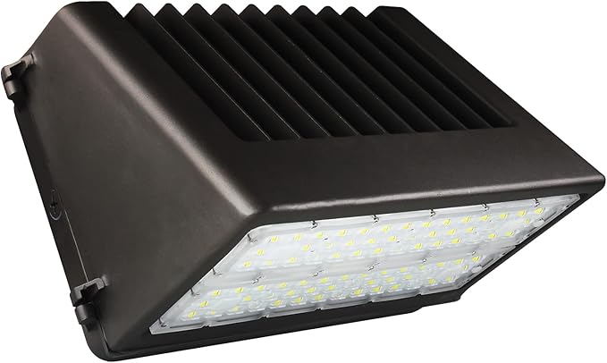 OSTEK 100W Full Cut-Off LED Wall Pack Light with Photocell 11000LM 5000K - Replaces 400 watt Metal halide/HPS, Outdoor Area Full Cutoff Wall Pack led Light Fixture IP65, UL, DLC (watts, 100)