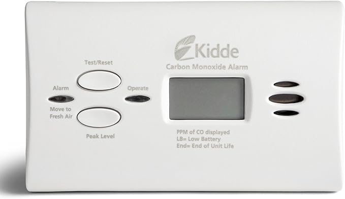 Kidde Carbon Monoxide Detector, AA Battery Powered CO Alarm with LEDs, Test-Reset Button, Low Battery Indicator, Portable