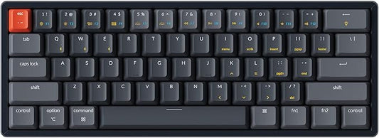 Keychron K12 60% Layout Bluetooth Wireless/USB Wired Mechanical Keyboard with Gateron G Pro Blue Switch/RGB Backlit/N-Key Rollover/Aluminum Frame, Compact 61-Key Computer Keyboard for Mac Windows…