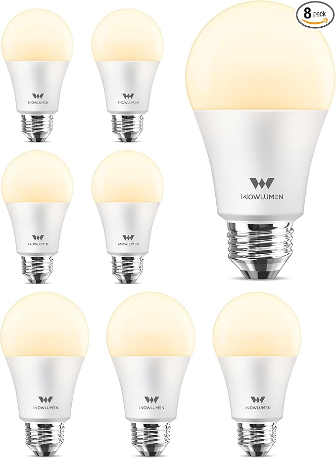 A19 LED Light Bulb,9W E26 Light Bulbs(60 Watt/80 Watt Equivalent),2700K Warm White,Non-Dimmable,800LM Standard Base for Bedroom, Kitchen, Living Room, Office,UL Listed,8 Packs