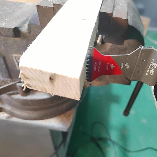 S&F STEAD & FAST 6 PCS Oscillating Saw Blades, Japanese Teeth, Curved Edge Oscillating Tool Blades for Wood, Plastic, Universal Multitool Blades Kits for Quick Release