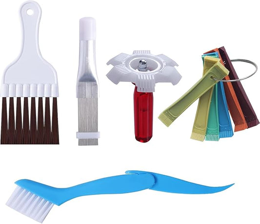 10PCS Air Conditioner Fin Comb Cleaner kit AC Coil Cleaning Brush 5 Different Fin Combs Condenser Fin Straightener AC Evaporator Comb Radiator Repair Clean Tool