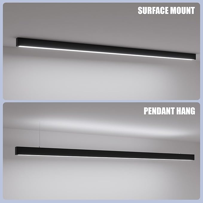 8FT LED Linear Lights 100/90/80/70/60W Up and Down Light, 3000K/4000K/5000K 8 Feet Commercial Linkable Shop Lighting for Office Garage Shop Dining Room bar, 0-10V Dimmable 8’ Architectural Fixture,ETL