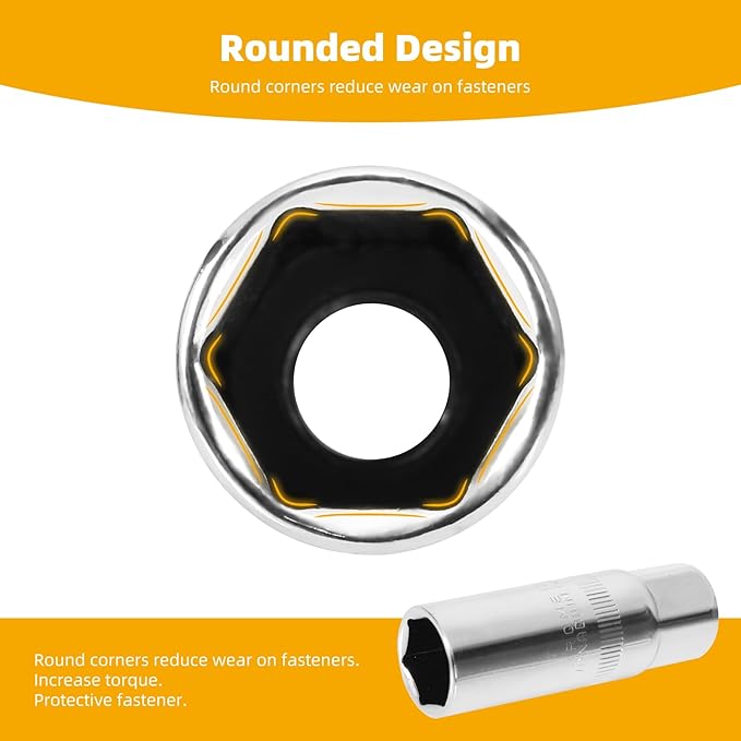 Socket Wrench Set, 62PCS 3/8" Ratcheting Wrench Set With 72 Tooth Count Ratchet, SAE & Metric From 5/16" - 7/8 ", 6mm - 23mm,Tool Set For Home Use and Automotive Repair