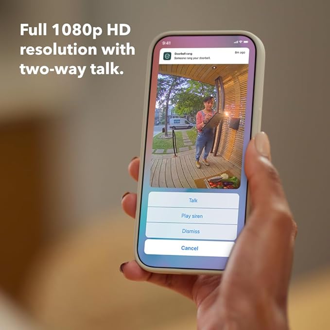 ecobee Smart Video Doorbell Camera (Wired) - with Industry Leading HD Camera, Smart Security, Night Vision, Person and Package Sensors, 2-Way Talk, and Video & Snapshot Recording