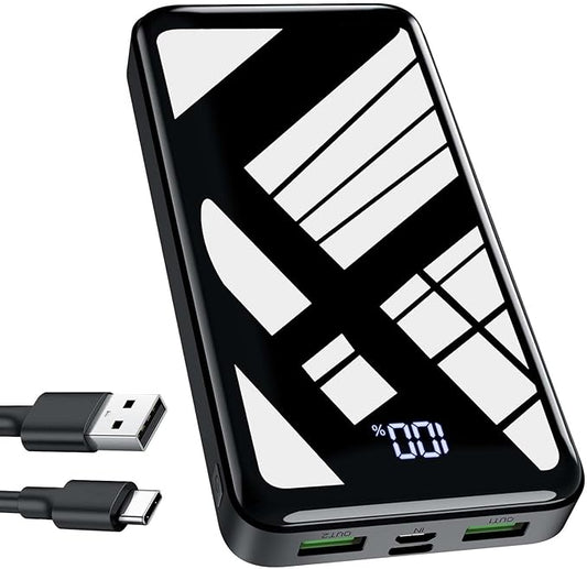 Portable Charger Power Bank 27000mAh, 22.5W Fast Charging USB C External Battery Pack, 3 Outputs & 2 Inputs, LED Display, Battery Cell Phone Bank for iPhone 16/15/14, Samsung Galaxy, Android