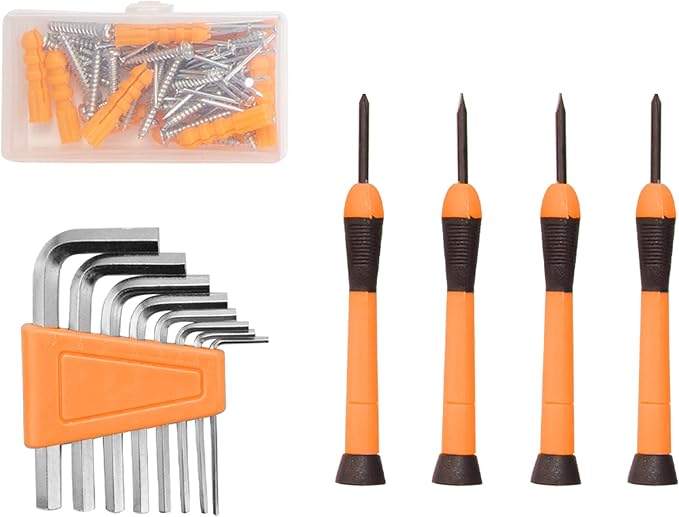 CARTMAN 126-Piece Home Tool Set Kit, Basic Household Hand Tools with Storage Case, Orange