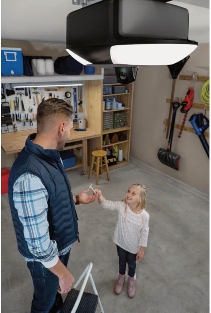 Chamberlain B6753T Smart Garage Door Opener, Video Streaming & Advanced Corner LED Lighting-myQ Smartphone Controlled-Ultra Quiet, Strong Belt Drive & MAX Lifting Power