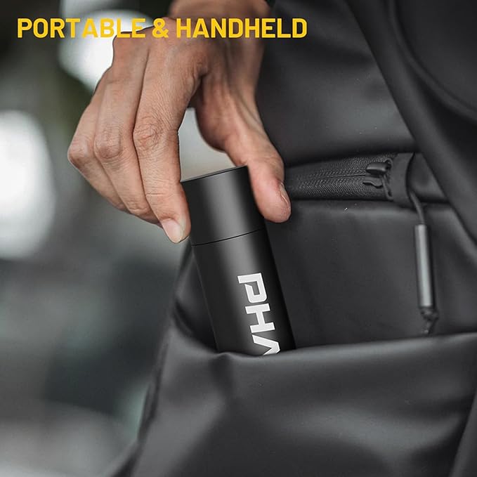 PHALANX Mini 3.7V Electric Screwdriver - Precision Screwdriver Set with 60-in-1 Magnetic Bits, Magnetic Rotatable Rack, 5/32''Hex, Electric Screw Driver Cordless for Phone, Camera, Laptop, Watch Black