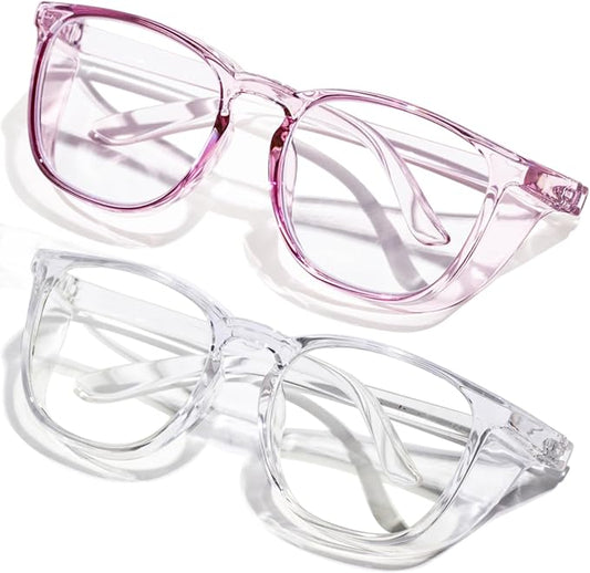 Safety Glasses Anti Fog Clear Blue Light Blocking Eye Protection Nurse Goggles for Women Men