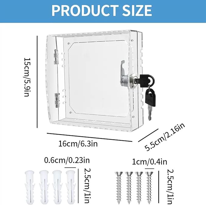Thermostat Lock Box Cover with Key – Secure Lock Box Guard for New 2025 Ecobee Smart Thermostat Essential, Ecobee Smart Thermostat Premium and Enhanced