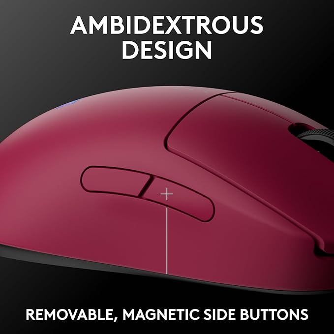 Logitech PRO 2 Lightspeed Wireless Gaming Mouse, Pink | Hero 2 Sensor, 44k DPI, 8 Programmable Buttons, LIGHTFORCE Switches, RGB Lighting, Lightweight, PC/Mac | with Signature Series Charging Dock