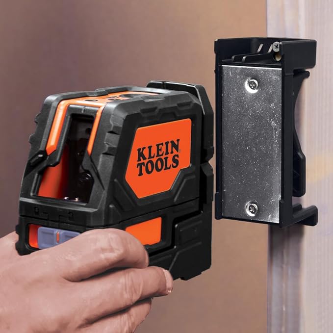 Klein Tools 93LCLS Self-Leveling Laser Level with Bright Red Cross Lines and Plumb Spot, Magnetic and Ceiling Clamp Mounting