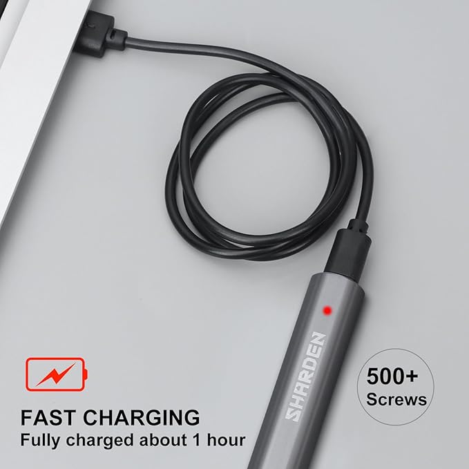 SHARDEN Mini Electric Screwdriver, 29 in 1 Small Electric Screw Driver Kit with 24 Magnetic Bits, Precision Cordless Repair Tool for Phone, Camera, Laptop, Watch