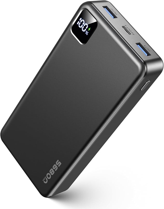 Portable Charger Power Bank 56800mAh Battery Pack-22.5W Fast Charging with USB C & LED Display, 3 Outputs High Capacity Portable Power Bank for iPhone 16/15/14/13 Series, Samsung, iPad etc