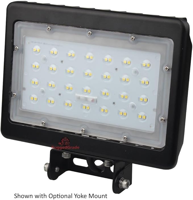 RuggedGrade 50W LED Flood Light | Kivo II Series | 7,150 Lumens | Color Selectable 3000K/4000K/5000K | Outdoor Waterproof Security Light | Flood Mount | DLC 5.1 Premium