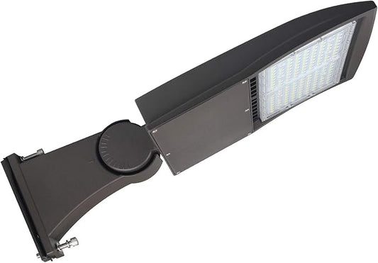 480V 150W High Voltage LED Shoebox Lights, LED Parking Lot Lighting, 480V LED Pole Area Lights, 450W MH/HPS Equiv, 5000K, Surge Protection Included, DLC UL Approved Direct Arms Mount