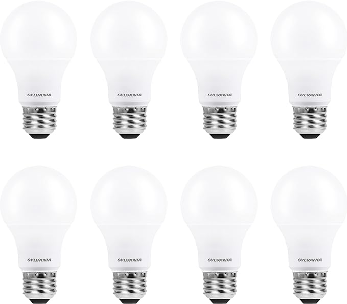 Sylvania LED A19 Light Bulb, 60W Equivalent, Efficient 8.5W, 10 Year, 2700K & ECO LED Light Bulb, A19 60W Equivalent, Efficient 9W, 7 Year