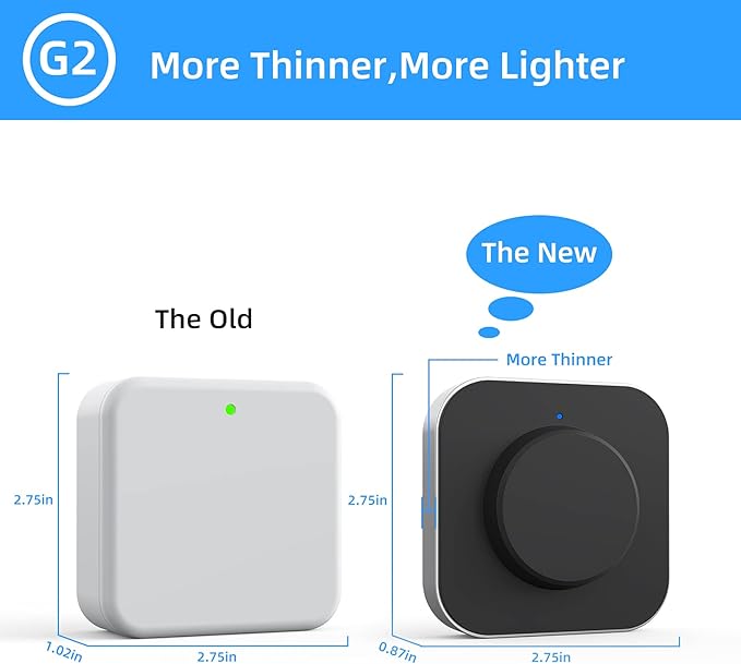 SMONET Smart Door Lock WiFi Gateway, Bluetooth Keyless Entry Electronic Door Lock Wi-Fi Bridge, TTLock Smart Deadbolt WiFi Hub Work with Alexa