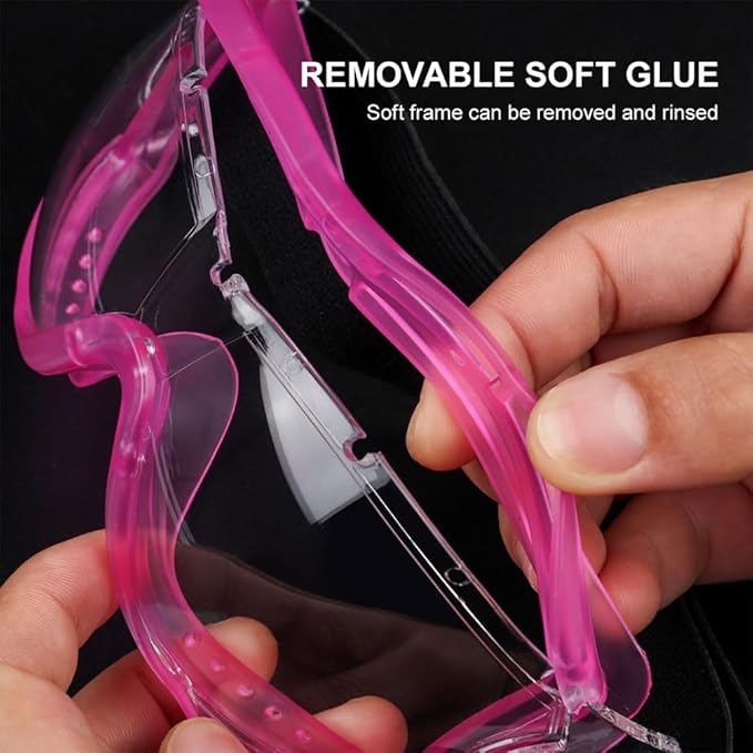 Kids Safety Goggles, Toddler Safety Glasses With UV Anti-Fog,Clear Lens Glasses Cleaning Cloth Included