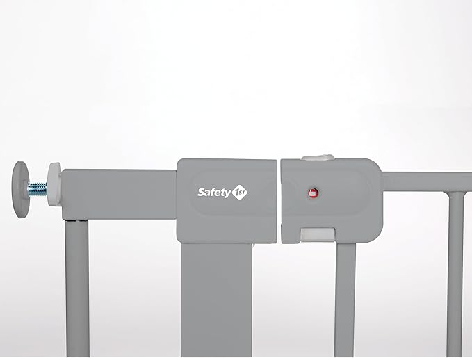 Safety 1st Easy Install Baby Gate for Doorways, Auto-Close Pressure-Mounted Magnetic Latch, Indoor Dog Gates, No Drilling, Fits 29"-38", Grey