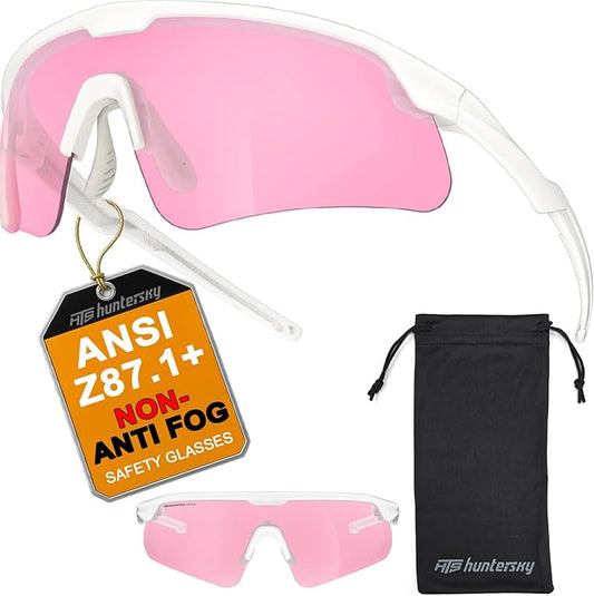 Eye Protection Anti Fog Sport Safety Glasses for Women Men Running Cycling Riding Pickleball Range S54