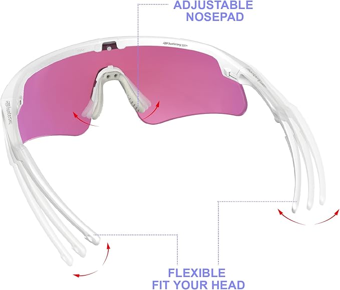 Eye Protection Anti Fog Sport Safety Glasses for Women Men Running Cycling Riding Pickleball Range S54