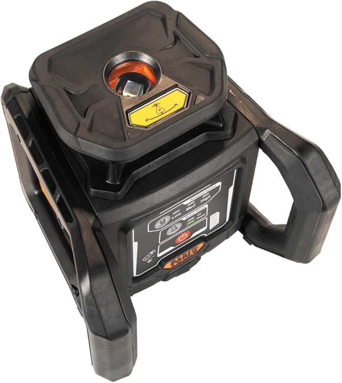 Klein Tools 93RLS Green Self-Leveling Rotary Laser Level Kit, Horizontal/Vertical with Plumb Spot, 1150-Foot Range, Rechargeable, Tripod, Detector, 9-Foot Grade Rod, Carrying Case, ≤ 5mW Class 3R