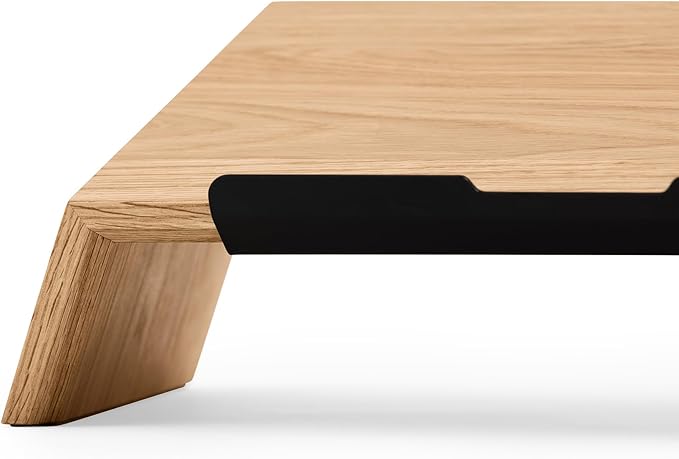 Oakywood Wooden Slanted Laptop Stand for Desk Ergonomic Laptop Desk Stand 50x25x15cm for 15-16" Laptops
