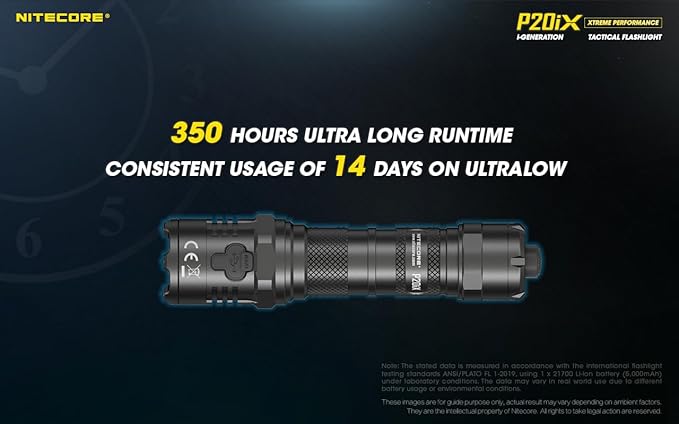 Nitecore P20iX Tactical Flashlight, 4000 Lumen USB-C Rechargeable High Lumen Super Bright with LumenTac Organizer