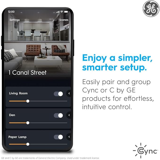 Cync GE Reveal HD+ Wafer Smart LED Downlight Fixture, Full Color Changing Lights, WiFi and Bluetooth LED Lights, 760 Lumens, Works with Google Home and Amazon Alexa, 4 Inches (2 Pack)