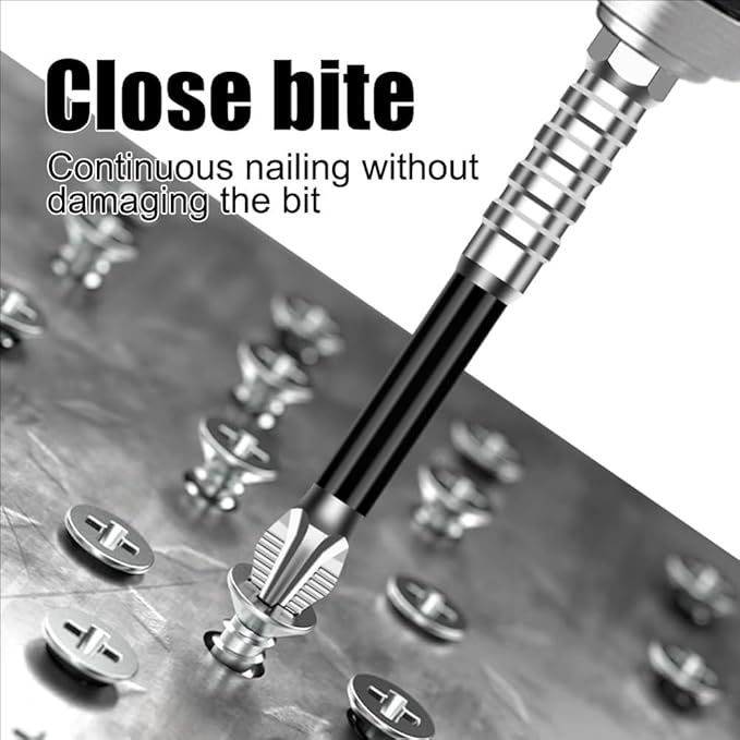 HUHAO 9Pcs High Magnetic Screwdriver Drill Bit Set, K5 Impact-Resistant and Nonslip Bit, Anti Slip Screwdriver Bits for Dry Wall, Sheetrock, Electric Drills - High Magnetic Strength & High Hardnes