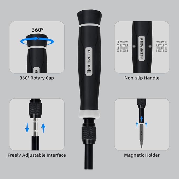 SHARDEN 153 in 1 Precision Screwdriver Set Computer Tool Kit, Laptop Screwdriver Kit Magnetic Electronic Screwdriver Set for PC, iPhone, Phone, PS5, PS4, Jewelry, Tablet, RC, Xbox Controller Repair
