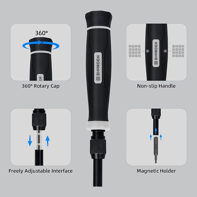 SHARDEN 153 in 1 Precision Screwdriver Set Computer Screwdriver Kit, Laptop Repair Tool Kit Magnetic Micro Screwdriver Set Electronic Toolkit for PC, iPhone, Phone, PS5, Game Console, Glasses, Jeweler