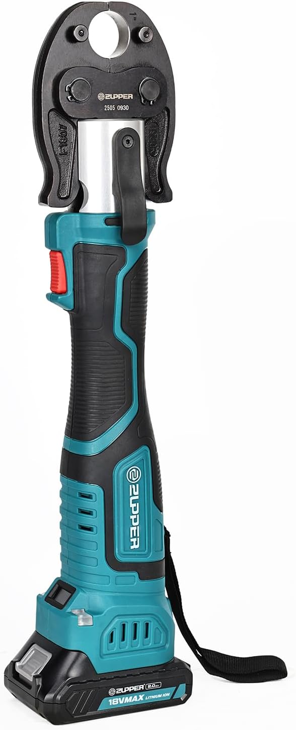 Mini Press Tool kit with 3 PEX Crimp Dies F1807 1/2", 3/4", 1", Brushless Motor, 2pcs Battery, Fast Charger & Carrying Case