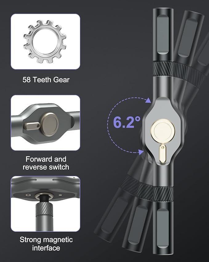 24 in 1 Magnetic Screwdriver Set, DIY Ratchet Screwdriver Set, Magnetic Screwdriver Kit, Detachable Assembly T Handle for Furniture Assembly, Precision Electrical Appliance Repair, Bicycle Tools