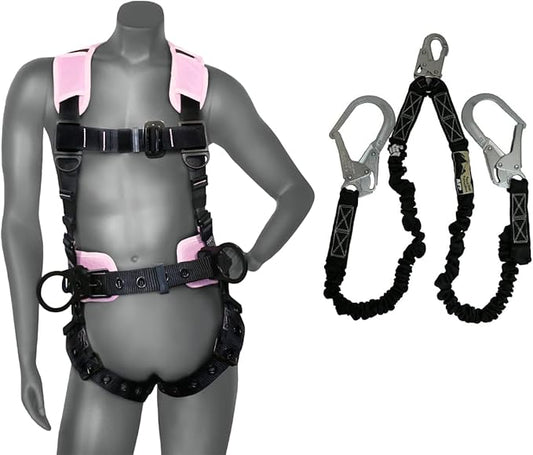 AFP Demon Fall Protection Comfortable Safety Harness (OSHA/ANSI PPE), Harness for Men Construction, Safety Harness Fall Protection Kit