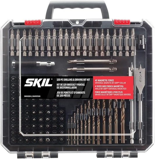 SKIL 120pc Drilling and Screw Driving Bit Set with Bit Grip - SMXS8501
