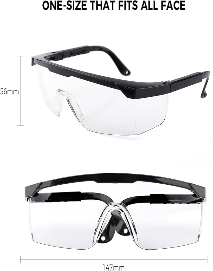 8 Pack Safety Glasses Clear Safety Goggles Eye Protection,Anti-Fog Lightweight Protective Glasses Eyewear Wide-Vision for Lab