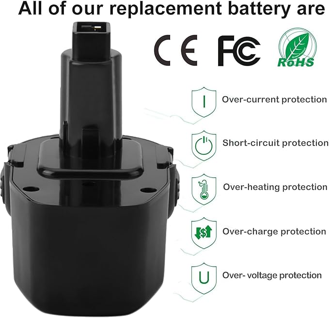 3500mAh 14.4V Ni-MH Battery Replacement for DEWALT XRP DC9091 DC9094 DW9091 DW9094 DC9144 DE9038 DE9091 DE9092 DE9094 DE9502 DW954
