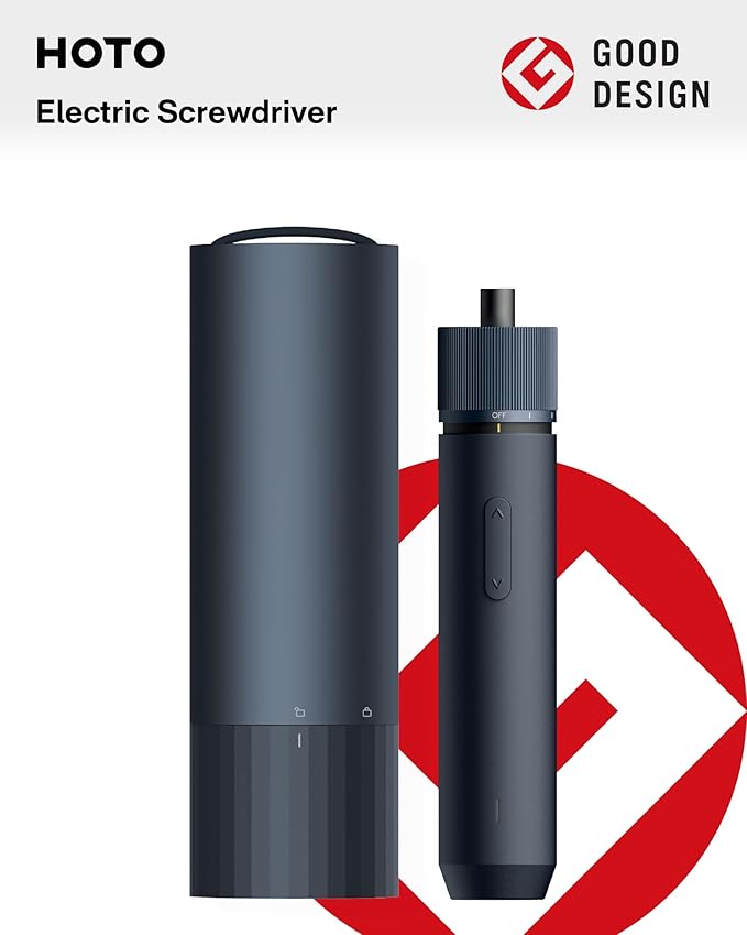 HOTO Electric Screwdriver Kit, 12+20 Extra Bits Enhanced Set, 3.6V Cordless Screwdriver Rechargeable USB-C, 3 Torque Settings, 1500mAh Battery, LED Light for Furniture/Electrical Repairs