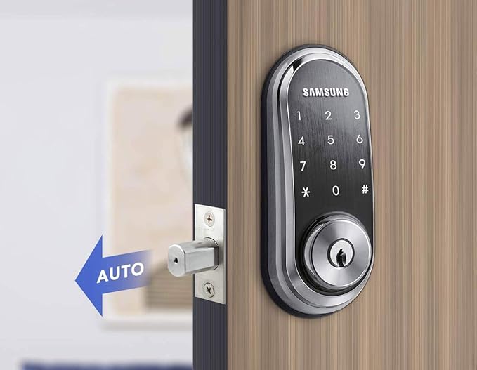 Samsung SHP-DS510MK Digital Door Lock SHP-DS510 Black Keyless Electronic Deadbolt + Emergency Keys FIT Most Doors