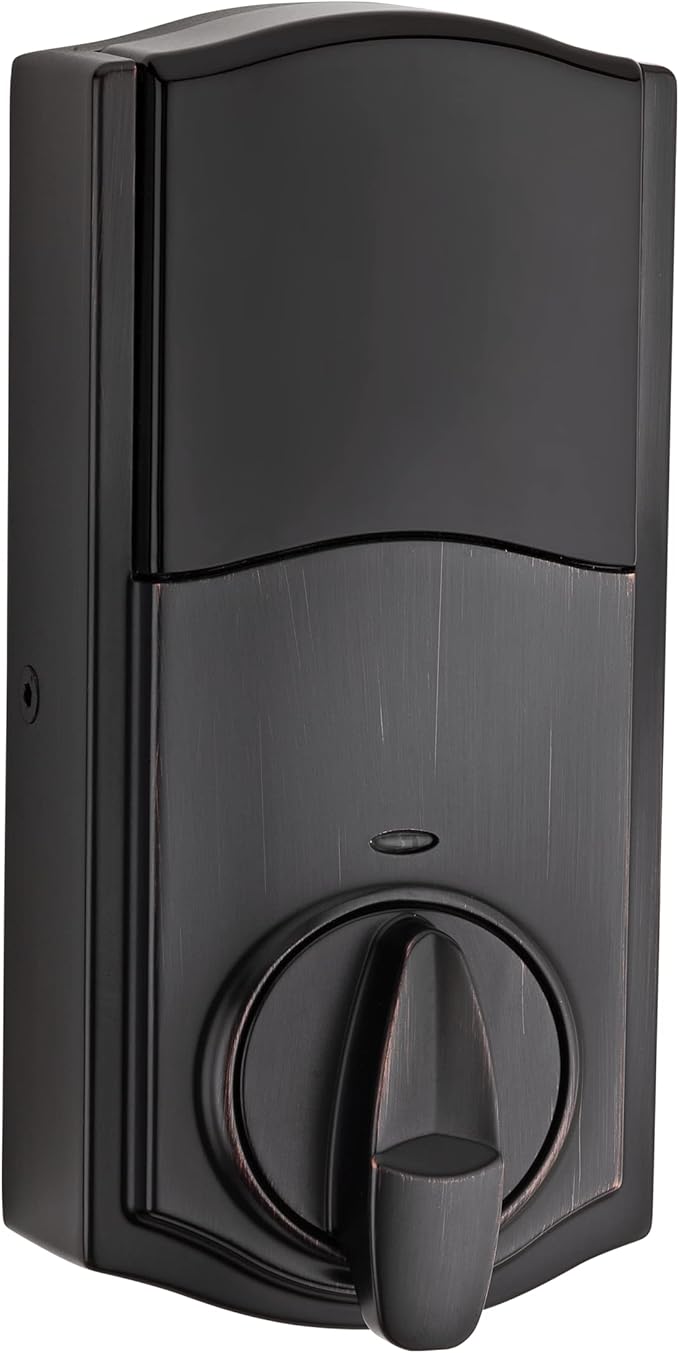 Kwikset SmartCode 916 Z-Wave Smart Lock, Keyless Entry Ring Compatible Door Lock, Touchscreen Electronic Deadbolt, SmartKey Re-Key Security, Smart Hub Required, Traditional Venetian Bronze